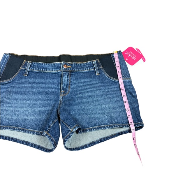 ISABEL MATERNITY: By Ingrid & Isabel Midi Short Jean Shorts  - Size 14 - Picture 6 of 14